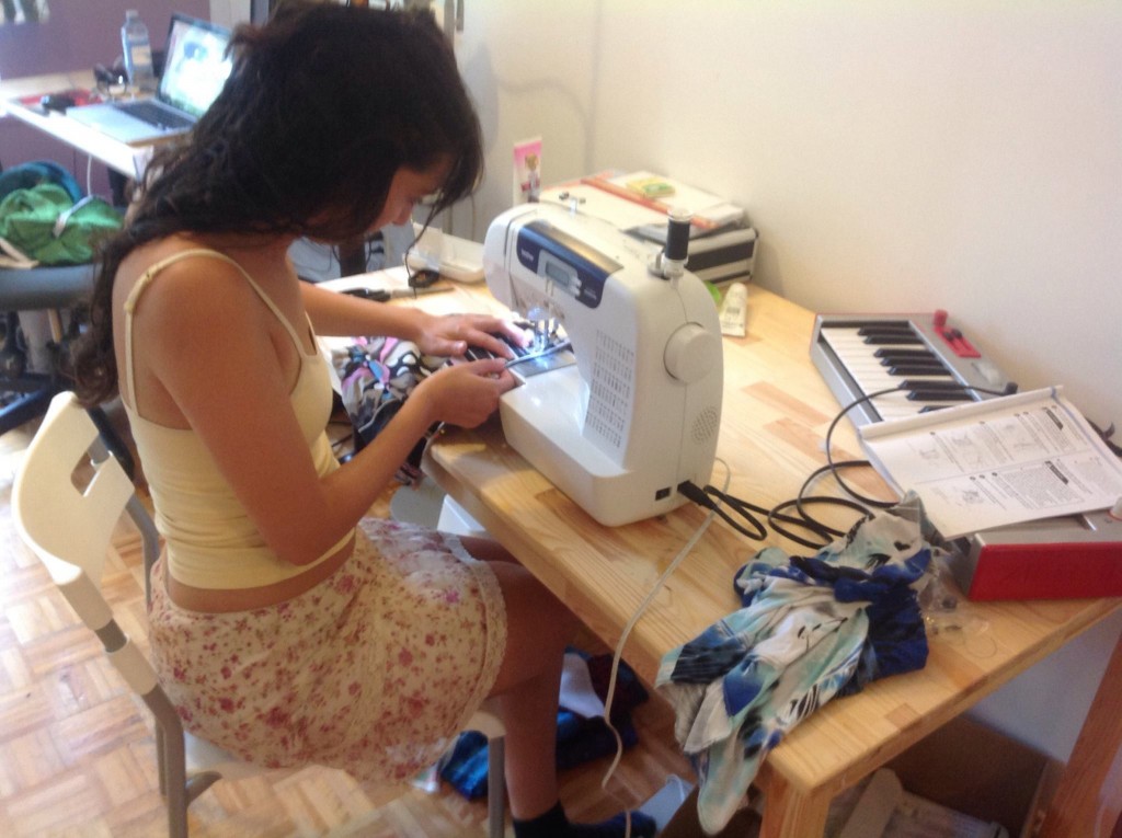 Sewing at home