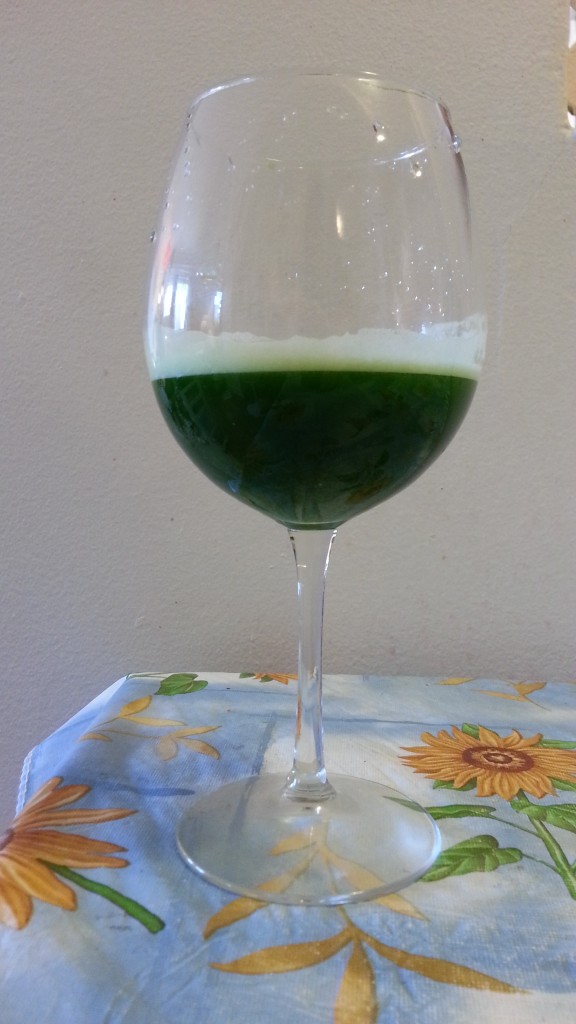 Wheatgrass juiced